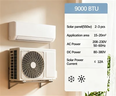 Máy điều hòa năng lượng mặt trời 9000btu cho gia đình