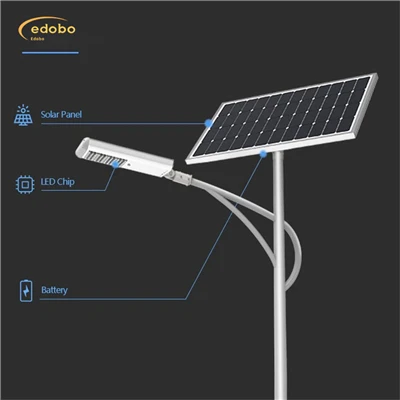 Đèn đường LED với pin lithium Đèn đường năng lượng mặt trời